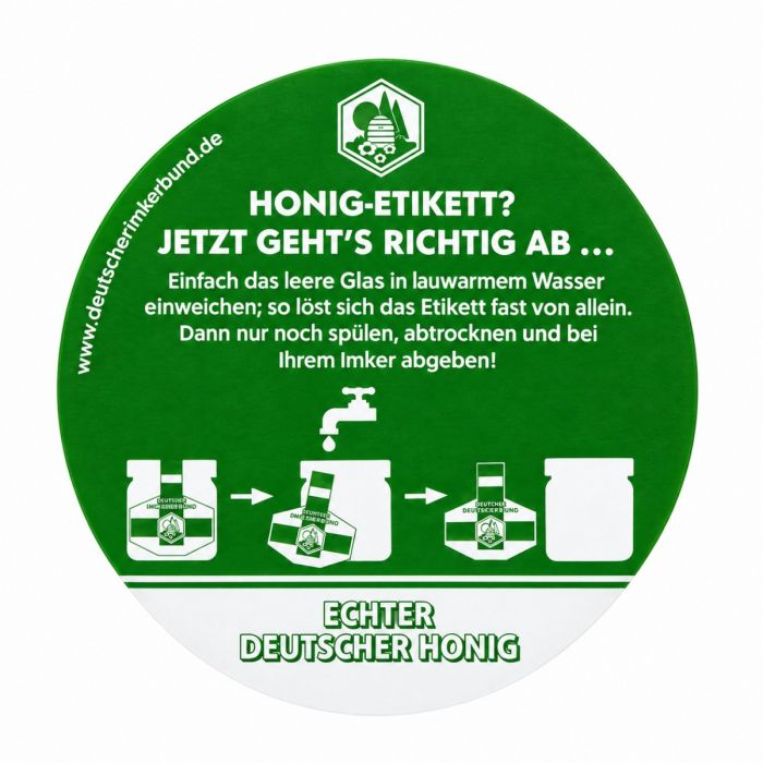 Deckeleinlagen für Deutsche Imkerbund Gläser 500g in der Verpackungseinheit 120 Stück