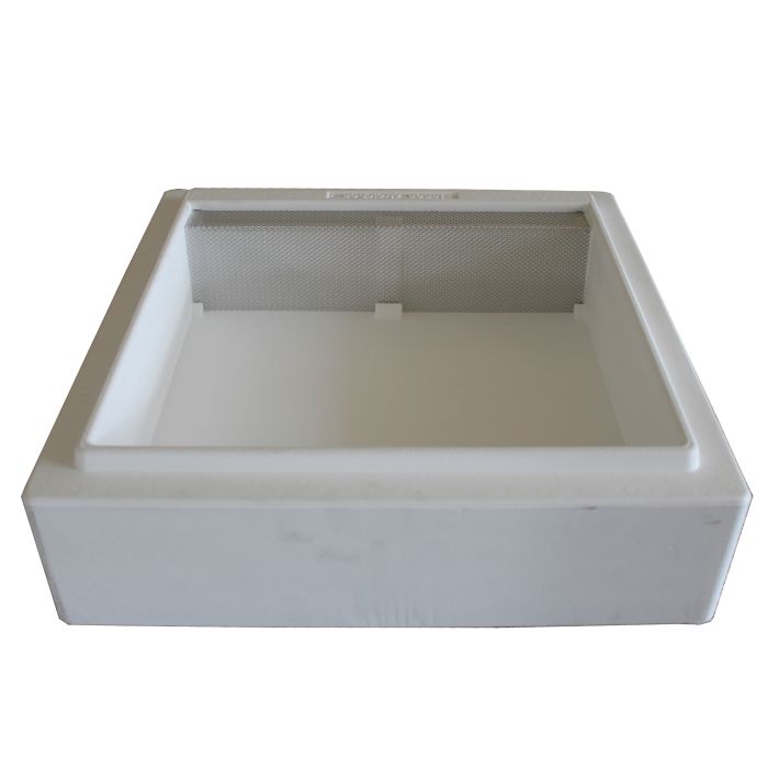 Segeberger Futterzarge 10l für Deutsch Normal Maß aus Styropor mit stabilem Alu Lochblech Winkel