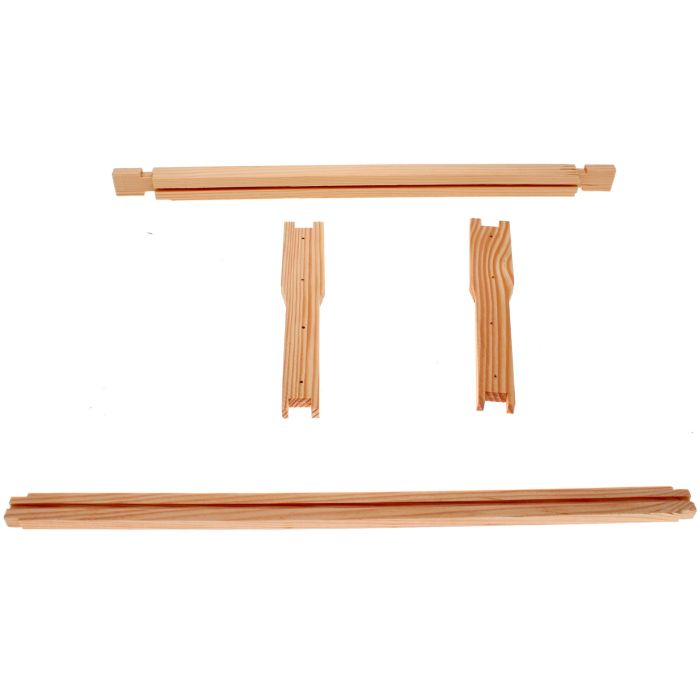 Zander Rahmen modifiziert mit Hoffmann Seiten 4-fach waagerecht gelocht, Höhe 220mm in Teilen