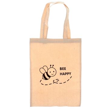Baumwoll-Tragetasche "BEE HAPPY"