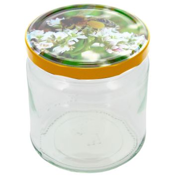 Rundglas 400 ml mit 82er Twist Off Deckel Buchweizen