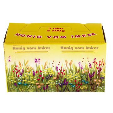 Geschenkkartons Blumenwiese für 2 x 500 g