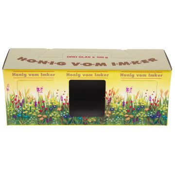Geschenkkartons Blumenwiese für 3 x 500 g