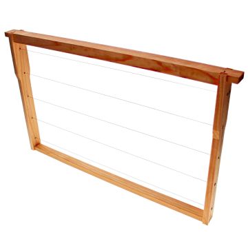 Rähmchen Dadant US Brut modifiziert mit Hoffmann Seiten waagerecht verdrahtet