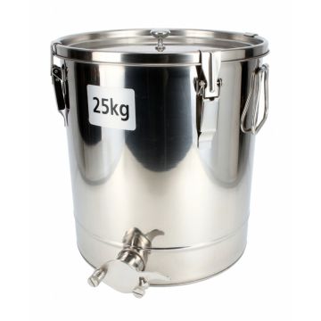 Abfüllkübel 25 kg aus Edelstahl