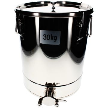 Abfüllkübel 30 kg aus Edelstahl