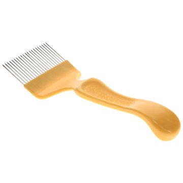 Entdecklungsgabel mit gelbem Kunststoffgriff GERADEN Nadeln