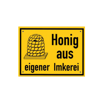 Werbeschild "Honig aus eigener Imkerei" Größe 70 x 50 cm