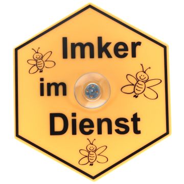 Saugnapfschild "Imker im Dienst"