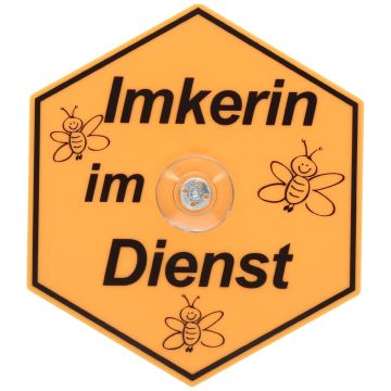 Saugnapfschild "Imkerin im Dienst"