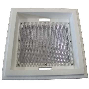 Mini Plus Boden aus Styropor mit 2 Fluglöchern und eingeschraubtem Alu Streckmetall