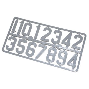 Kunststoff-Ziffern-Set Grau