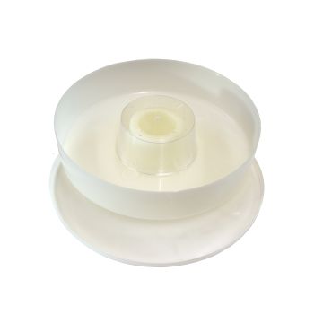 Kunststoff Futtertrog 1,3 Liter rund weiß