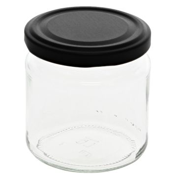Rundglas 212ml it 66er Twist Off Deckel schwarz matt