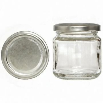 Rundglas 212 ml mit 66er Twist Off Deckel Silber