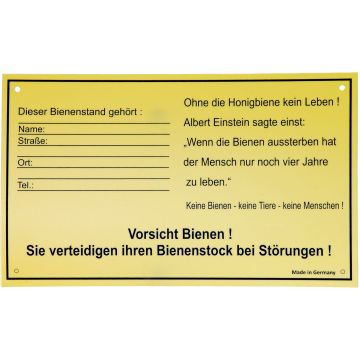 Schild "Bienenstand"