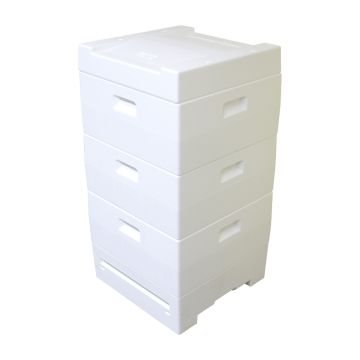 Segeberger Turm mit Hochboden und Deckel innen glatt für das Deutsch Normal Maß aus Styropor