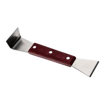 Stock-Schabemeißel aus Edelstahl mit Holzgriffschalen