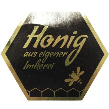 Waben Honigetiketten mit 500g Angabe