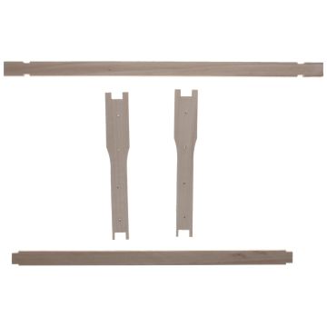 Zander Rahmen mit Hoffmann Seiten 4-fach waagerecht gelocht, Höhe 220mm in Teilen